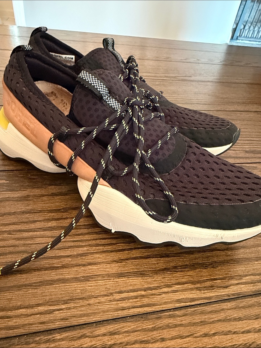 Sorel Women's Black and Rose Gold Sneakers - Picture 5 of 9